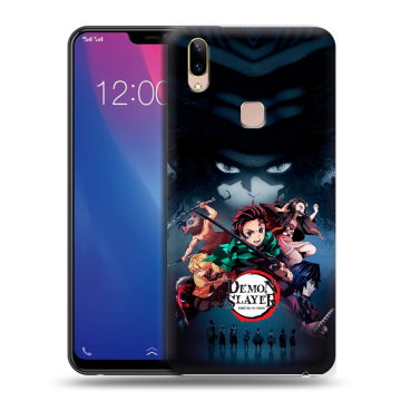 Силиконовый чехол на Vivo Y85 с принтом Demon Slayer Клинок рассекающий демонов
