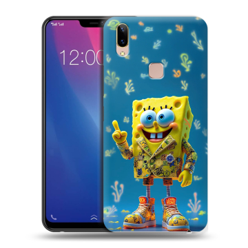 Силиконовый чехол на Vivo Y85 с принтом Спанч боб Спанчбоб