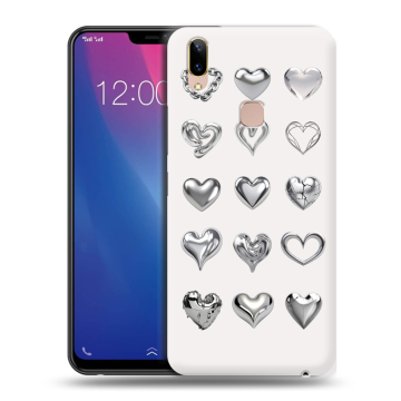 Силиконовый чехол на Vivo Y85 с принтом Y2K сердечки