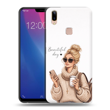 Силиконовый чехол на Vivo Y85 с принтом женский