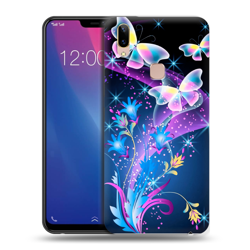 Силиконовый чехол на Vivo Y85 с принтом Бабочки Силиконовый чехол на Vivo Y85 с принтом Бабочки