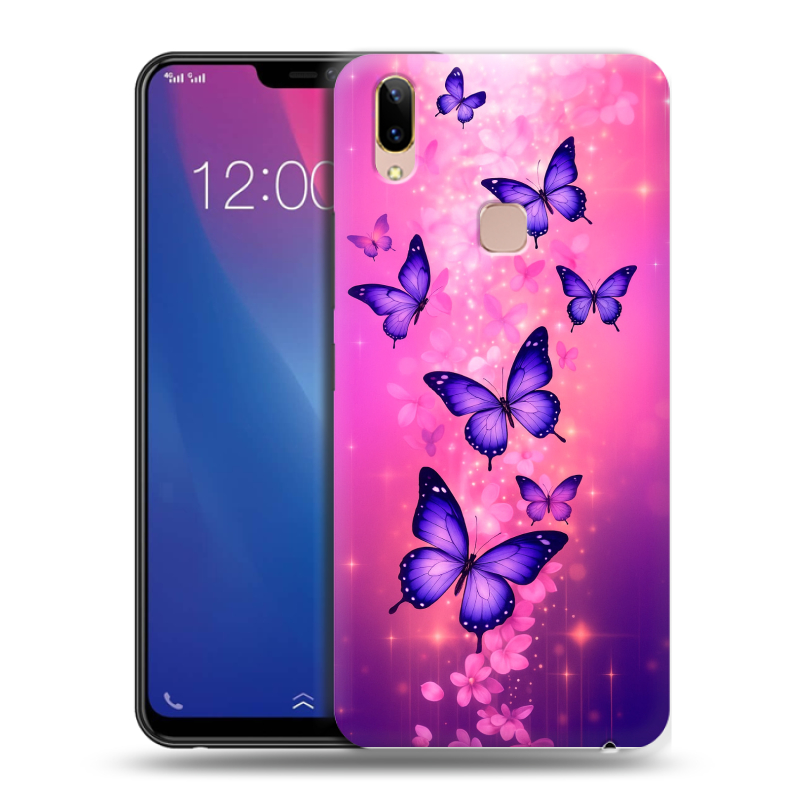 Силиконовый чехол на Vivo Y85 с принтом Бабочки Силиконовый чехол на Vivo Y85 с принтом Бабочки