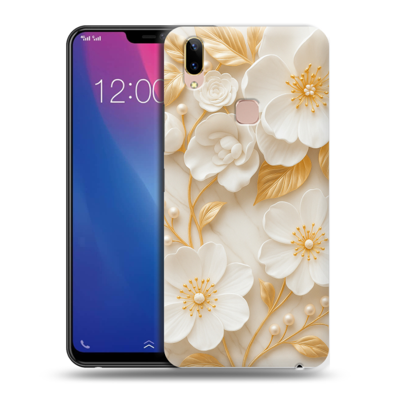 Силиконовый чехол на Vivo Y85 с принтом Цветы Силиконовый чехол на Vivo Y85 с принтом Цветы