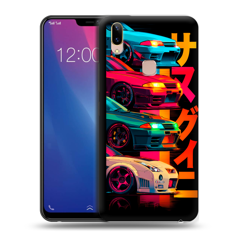 Силиконовый чехол на Vivo Y85 с принтом Гоночные машины Силиконовый чехол на Vivo Y85 с принтом Гоночные машины