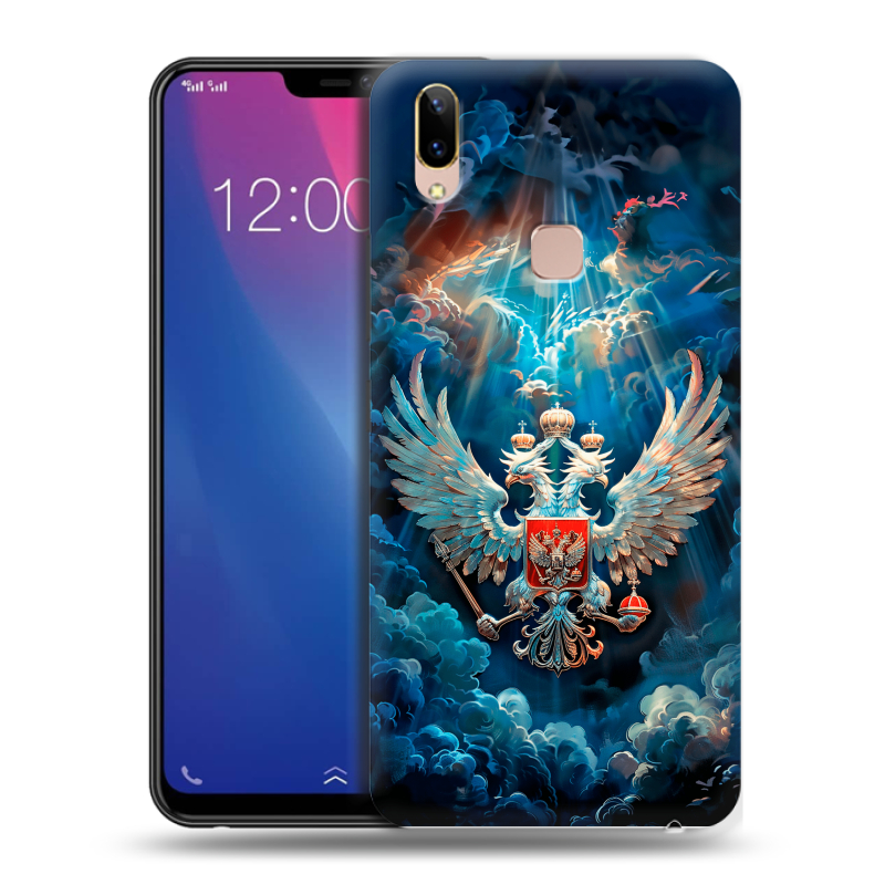 Силиконовый чехол на Vivo Y85 с принтом Герб флаг России Силиконовый чехол на Vivo Y85 с принтом Герб флаг России