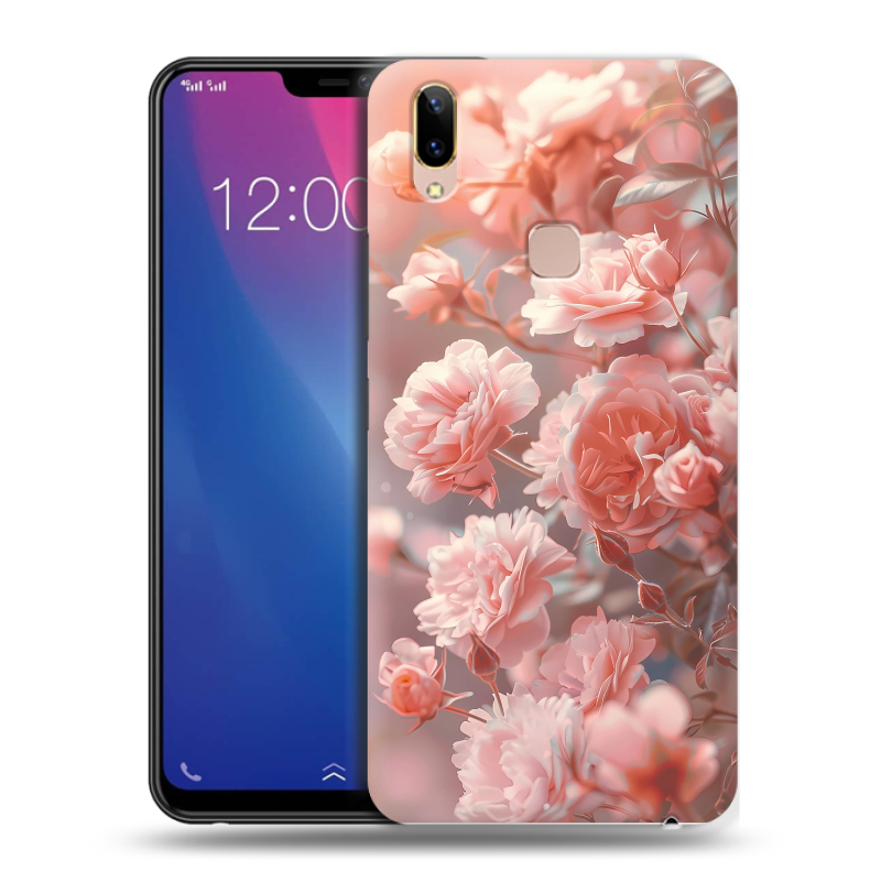 Силиконовый чехол на Vivo Y85 с принтом Розовые розы Силиконовый чехол на Vivo Y85 с принтом Розовые розы