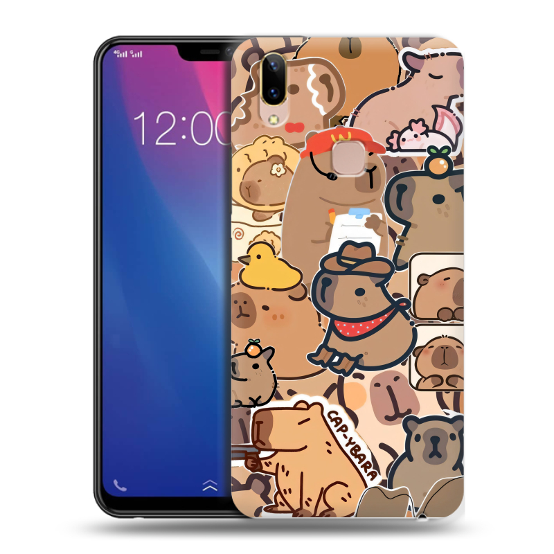 Силиконовый чехол на Vivo Y85 с принтом капибара Силиконовый чехол на Vivo Y85 с принтом капибара