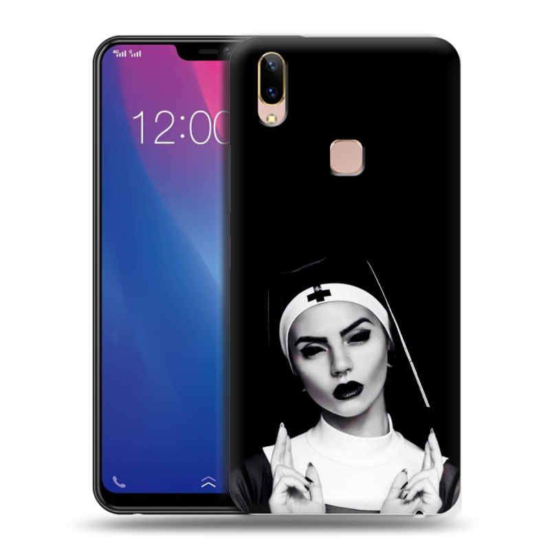 Силиконовый чехол на Vivo Y85 с принтом монашка Силиконовый чехол на Vivo Y85 с принтом монашка
