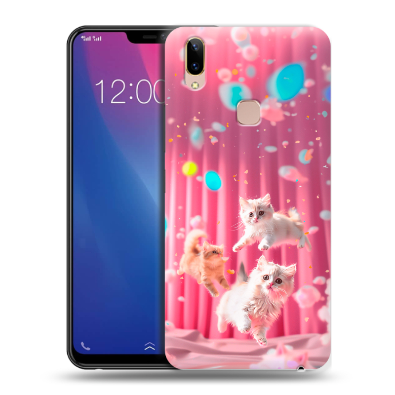 Силиконовый чехол на Vivo Y85 с принтом милые котики Силиконовый чехол на Vivo Y85 с принтом милые котики