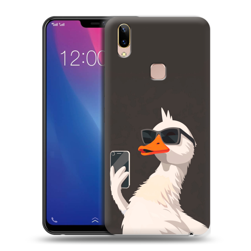 Силиконовый чехол на Vivo Y85 с принтом утка в очках Силиконовый чехол на Vivo Y85 с принтом утка в очках