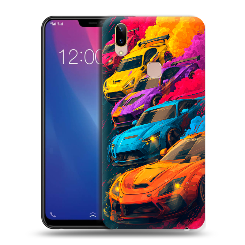 Силиконовый чехол на Vivo Y85 с принтом Тачки Силиконовый чехол на Vivo Y85 с принтом Тачки