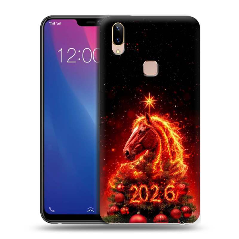 Силиконовый чехол на Vivo Y85 с принтом Новый год Силиконовый чехол на Vivo Y85 с принтом Новый год