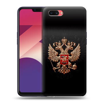 Пластиковый чехол на OPPO A3s с принтом Герб России Пластиковый чехол на OPPO A3s с принтом Герб России