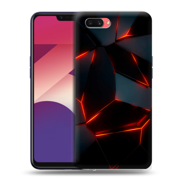 Пластиковый чехол на OPPO A3s с принтом Яркие абстракции Пластиковый чехол на OPPO A3s с принтом Яркие абстракции