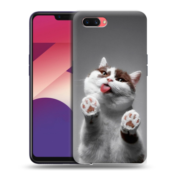 Пластиковый чехол на OPPO A3s с принтом Коты Пластиковый чехол на OPPO A3s с принтом Коты