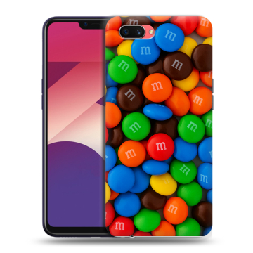 Пластиковый чехол на OPPO A3s с принтом Конфеты Пластиковый чехол на OPPO A3s с принтом Конфеты