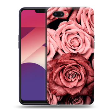 Пластиковый чехол на OPPO A3s с принтом Цветы розы Пластиковый чехол на OPPO A3s с принтом Цветы розы