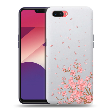 Пластиковый чехол на OPPO A3s с принтом Ветка сакуры