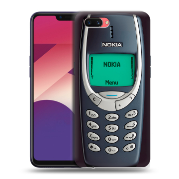 Пластиковый чехол на OPPO A3s с принтом Старый телефон