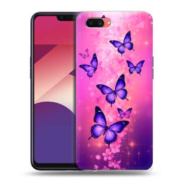 Пластиковый чехол на OPPO A3s с принтом Бабочки