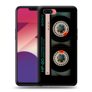 Пластиковый чехол на OPPO A3s с принтом Кассета