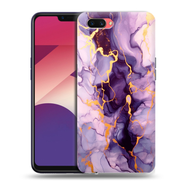 Пластиковый чехол на OPPO A3s с принтом Мрамор