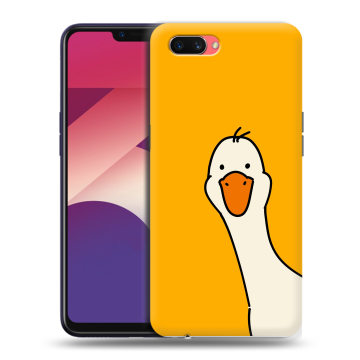 Пластиковый чехол на OPPO A3s с принтом Утка Пластиковый чехол на OPPO A3s с принтом Утка