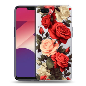 Пластиковый чехол на OPPO A3s с принтом Розы