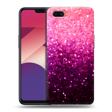 Пластиковый чехол на OPPO A3s с принтом Блестки