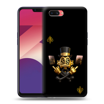 Пластиковый чехол на OPPO A3s с принтом Золотой скрудж макдак