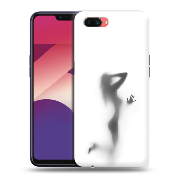 Пластиковый чехол на OPPO A3s с принтом Силуэт