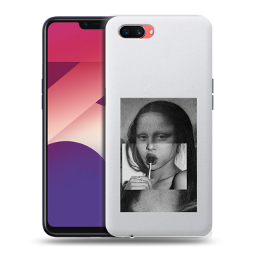 Пластиковый чехол на OPPO A3s с принтом Мона Лиза