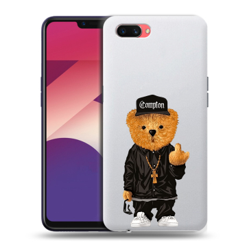 Пластиковый чехол на OPPO A3s с принтом Плюшевый медведь
