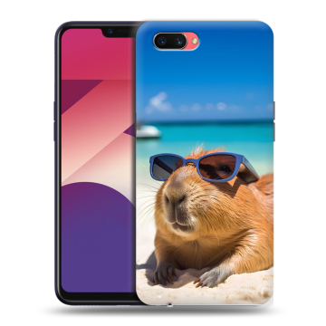 Пластиковый чехол на OPPO A3s с принтом Капибара