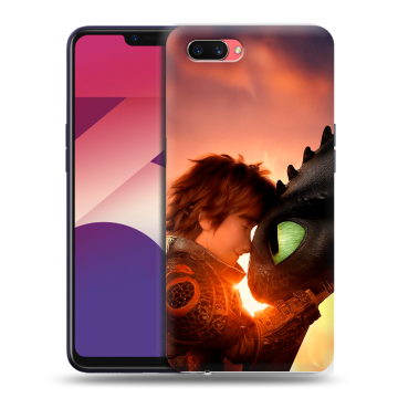 Пластиковый чехол на OPPO A3s с принтом Как приручить дракона Пластиковый чехол на OPPO A3s с принтом Как приручить дракона