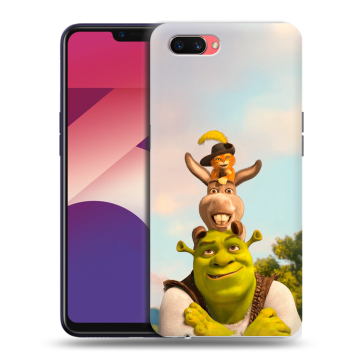 Пластиковый чехол на OPPO A3s с принтом Шрек Shrek Пластиковый чехол на OPPO A3s с принтом Шрек Shrek