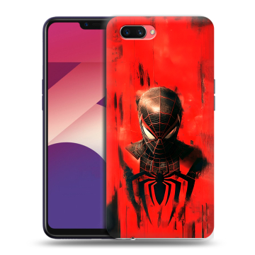 Пластиковый чехол на OPPO A3s с принтом человек паук spiderman