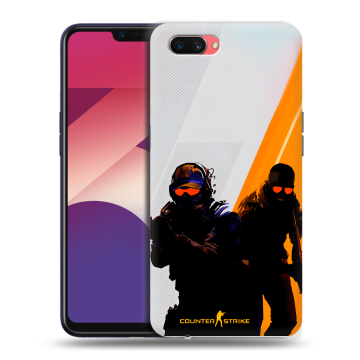 Пластиковый чехол на OPPO A3s с принтом Контер страйк Counter strike Пластиковый чехол на OPPO A3s с принтом Контер страйк Counter strike