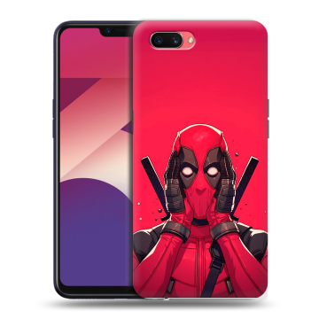 Пластиковый чехол на OPPO A3s с принтом Дедпул Deadpool Пластиковый чехол на OPPO A3s с принтом Дедпул Deadpool