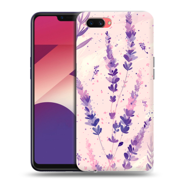 Пластиковый чехол на OPPO A3s с принтом цветы лаванда