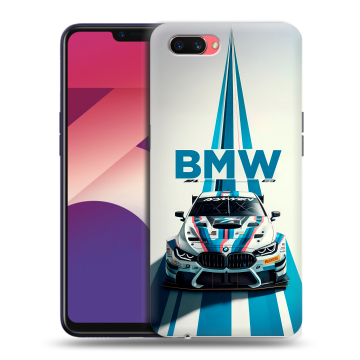 Пластиковый чехол на OPPO A3s с принтом БМВ BMW