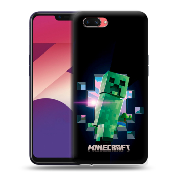 Пластиковый чехол на OPPO A3s с принтом Майнкрафт Minecraft