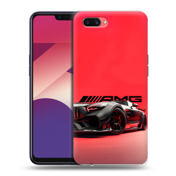 Пластиковый чехол на OPPO A3s с принтом Мерседес Mercedes AMG Пластиковый чехол на OPPO A3s с принтом Мерседес Mercedes AMG