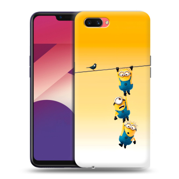 Пластиковый чехол на OPPO A3s с принтом Миньоны