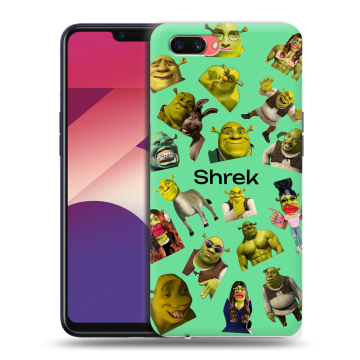 Пластиковый чехол на OPPO A3s с принтом Шрек Shrek Пластиковый чехол на OPPO A3s с принтом Шрек Shrek