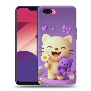 Пластиковый чехол на OPPO A3s с принтом для девочек Пластиковый чехол на OPPO A3s с принтом для девочек