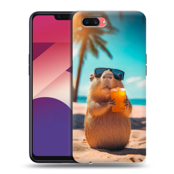 Пластиковый чехол на OPPO A3s с принтом Капибара