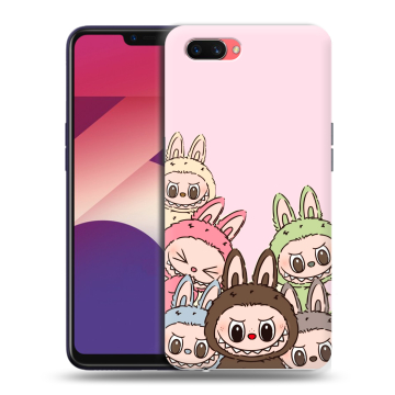 Пластиковый чехол на OPPO A3s с принтом Лабубу Пластиковый чехол на OPPO A3s с принтом Лабубу