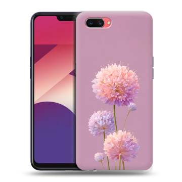 Пластиковый чехол на OPPO A3s с принтом Цветы