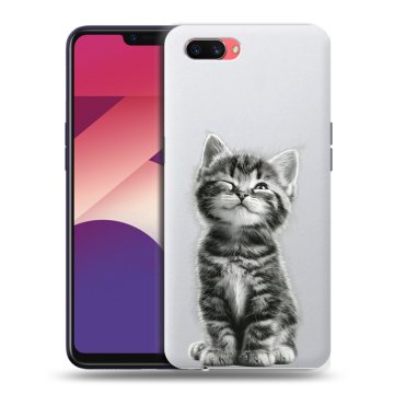 Пластиковый чехол на OPPO A3s с принтом Котенок Пластиковый чехол на OPPO A3s с принтом Котенок